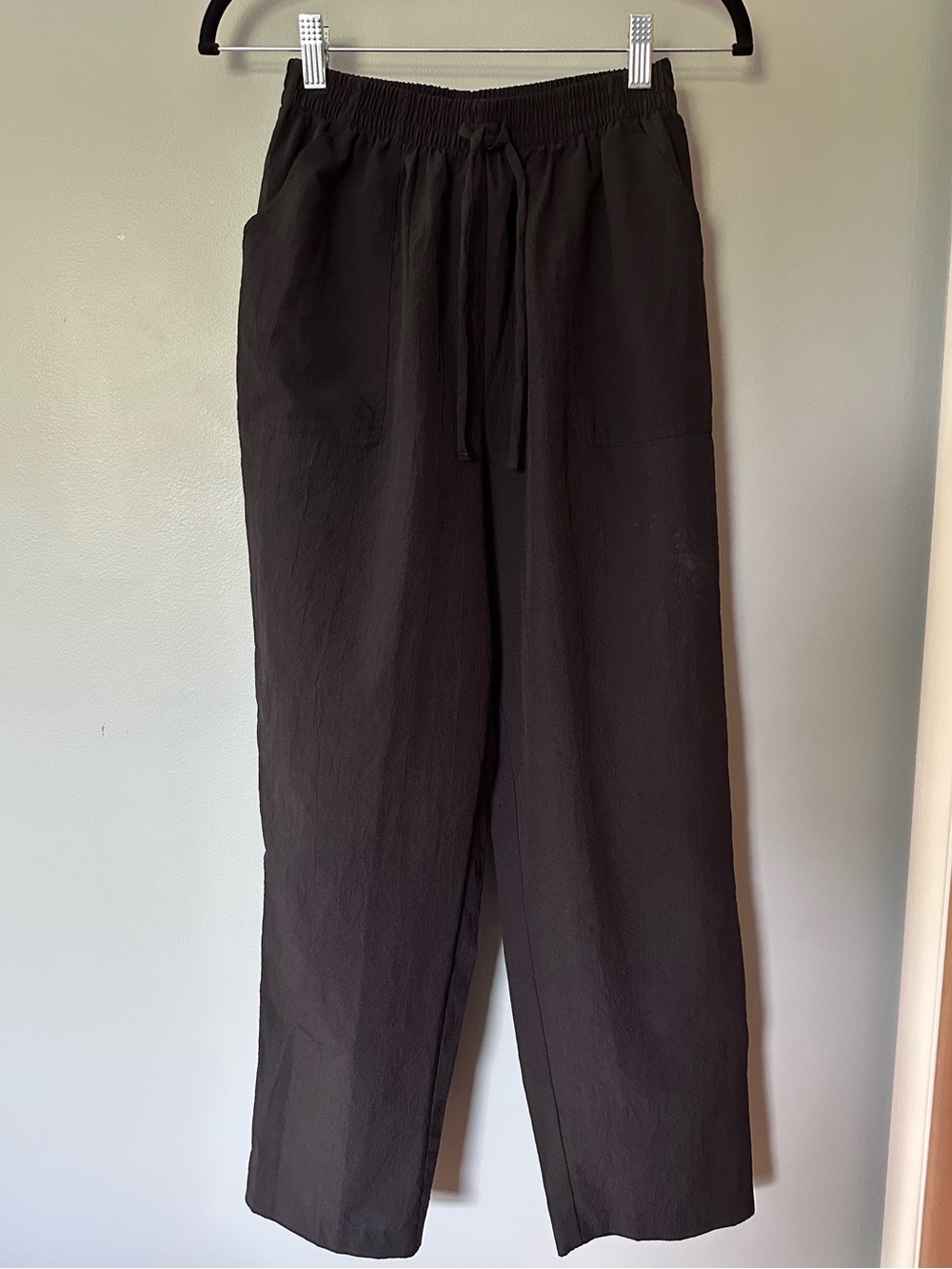 Vintage Bon Worth Black Drawstring Relaxed Pants size Small